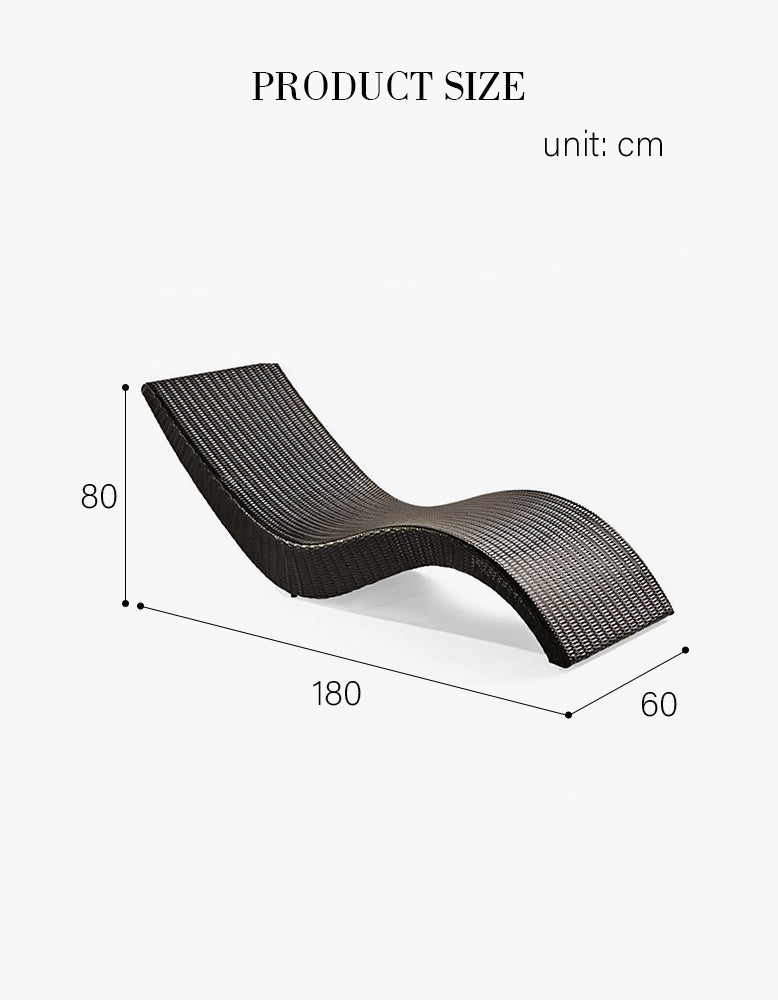Barrow Outdoor Sun Lounger, Garden Lounger, PE Rattan