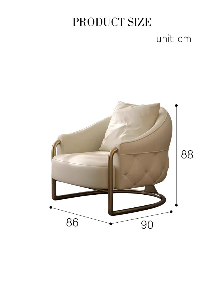 Quigley Lobby Lounge Chair, Real Leather