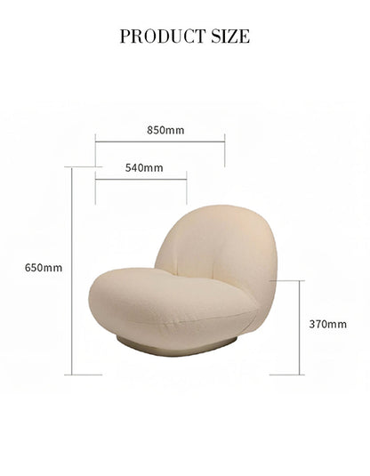 Classic Boucle Pacha Lounge Chair, Gold Base