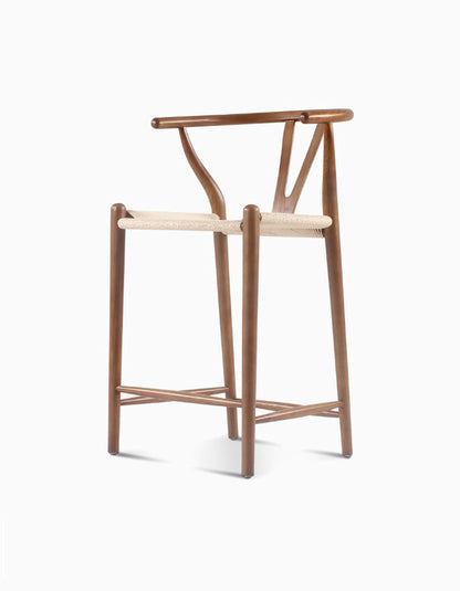 Wishbone Bar Stool Walnut｜ DC Concept