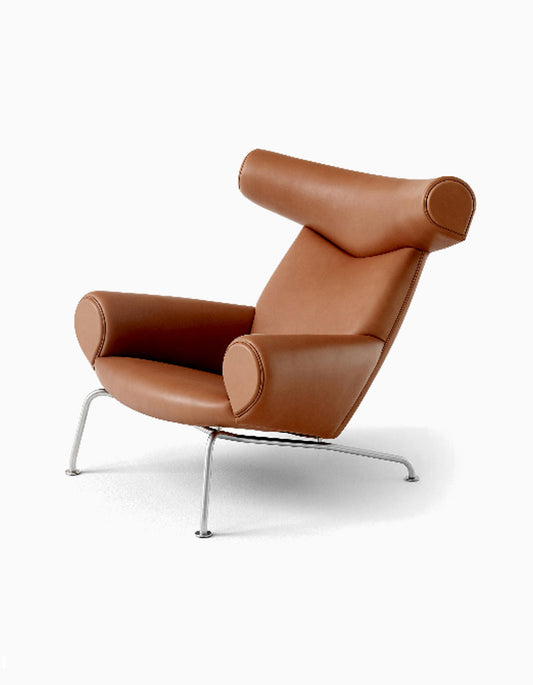 Ox Horns Armchair, Genuine Leather, Brown｜ DC Concept