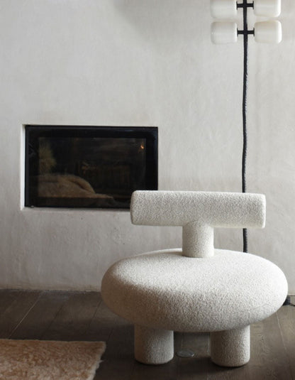 T Shapte Sheep Armchair, Cashmere wool｜ DC Concept