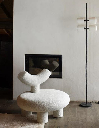T Shapte Sheep Armchair, Cashmere wool｜ DC Concept
