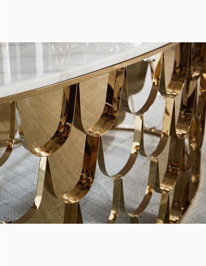 Gold Nesting Coffee Table, Marble｜ DC Concept