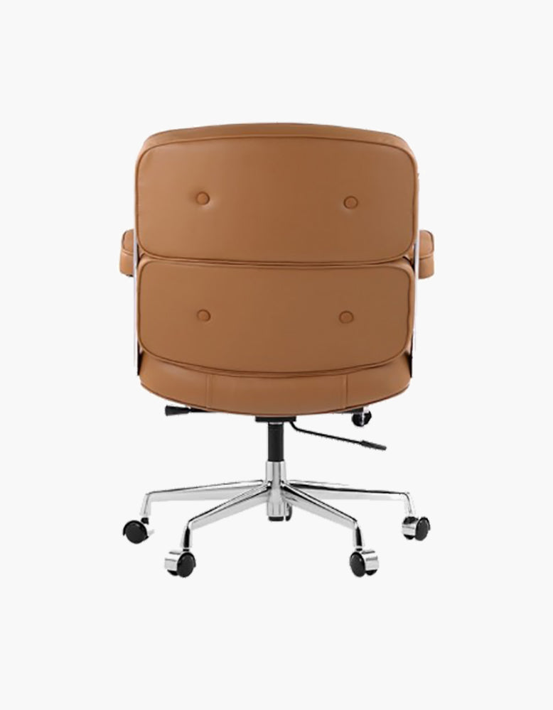 Classic EM Designer Lobby Executive Office Chair - Tan Brown Leather｜ DC Concept
