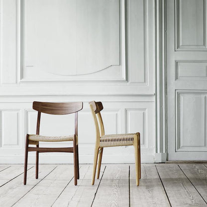 Classical Hans.W CH01 Rattan Dining Chair, Light Oak｜ DC Concept