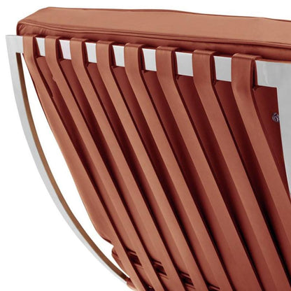 Modern Barcelona Chair And Footstool, Brown Leather｜ DC Concept