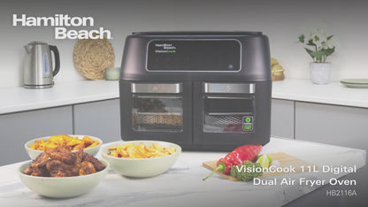 Hamilton Beach VisionCook XXL 11L Digital Dual Air Fryer Oven