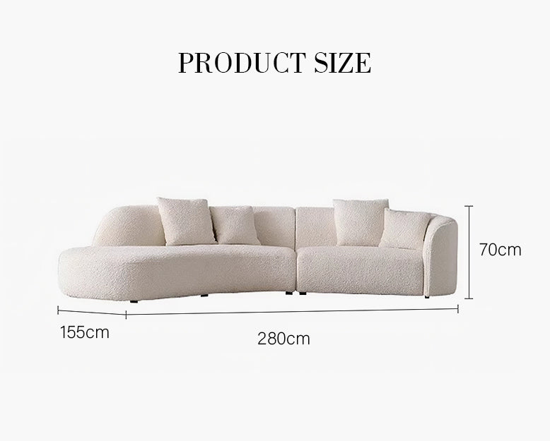 Goldie Gubi Three Seater Sofa, Boucle, White-DC Concept-DC Concept