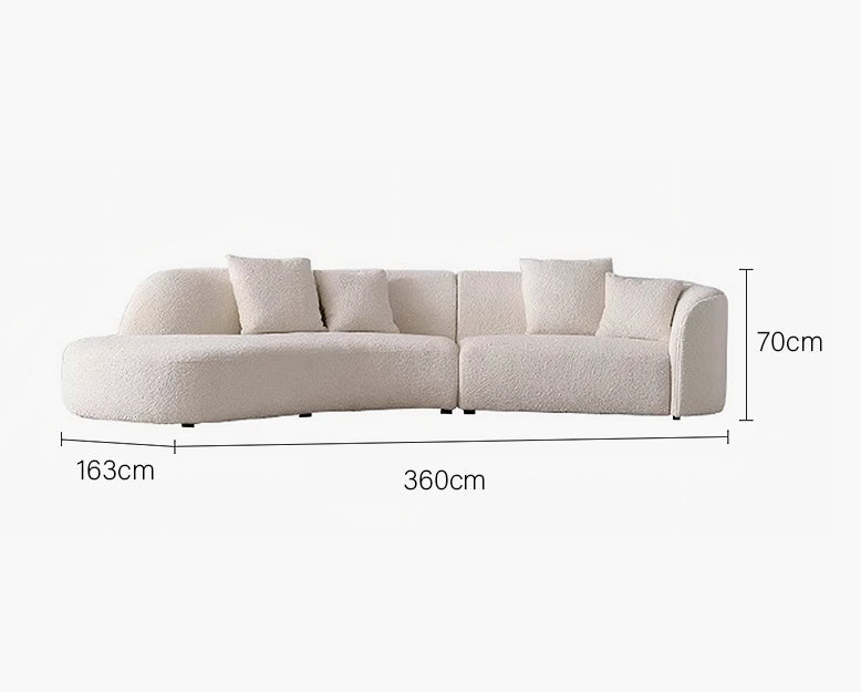 Goldie Gubi Three Seater Sofa, Boucle, White-DC Concept-DC Concept